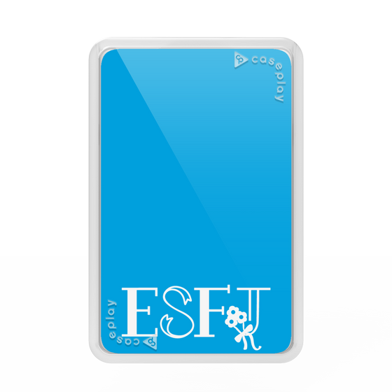 Premium Card Wallet［ Original - ESFJ Consul - Alphabet - Blue ］
