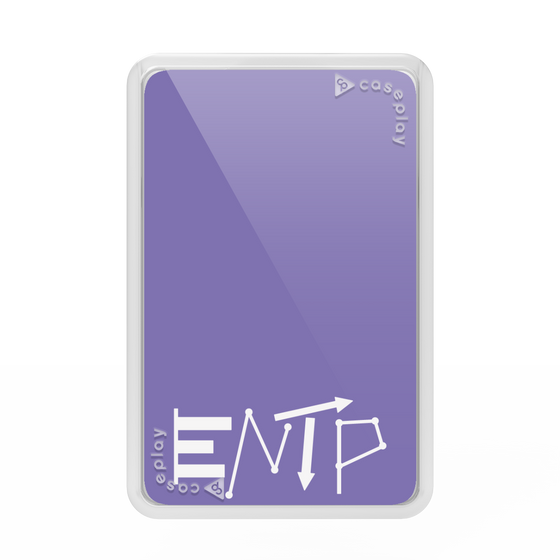 Premium Card Wallet［ Original - ENTP Debater - Alphabet - Purple ］