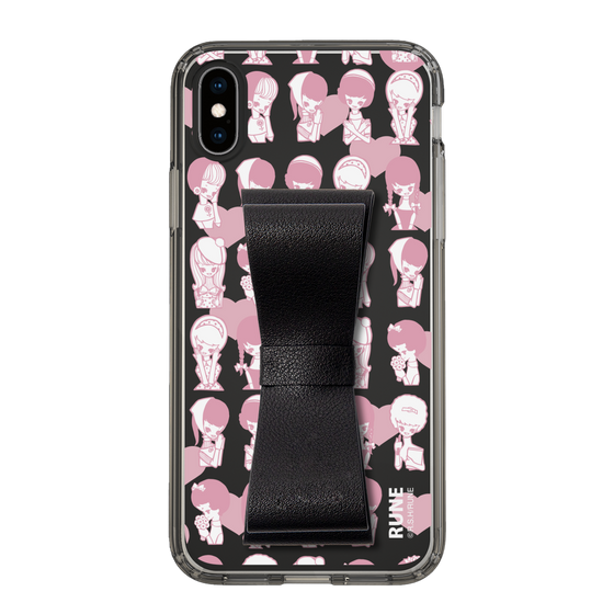Slim Protection Case - STAND & RING RIBBON Black［ Rune Naito - RUNE Girl Kids ］