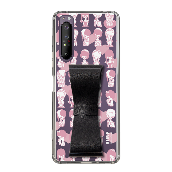 Slim Protection Case - STAND & RING RIBBON Black［ Rune Naito - RUNE Girl Kids ］