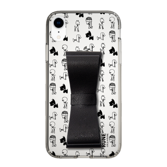 Slim Protection Case - STAND & RING RIBBON Black［ Rune Naito - RUNE Animal Dog ］