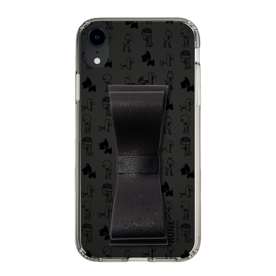 Slim Protection Case - STAND & RING RIBBON Black［ Rune Naito - RUNE Animal Dog ］