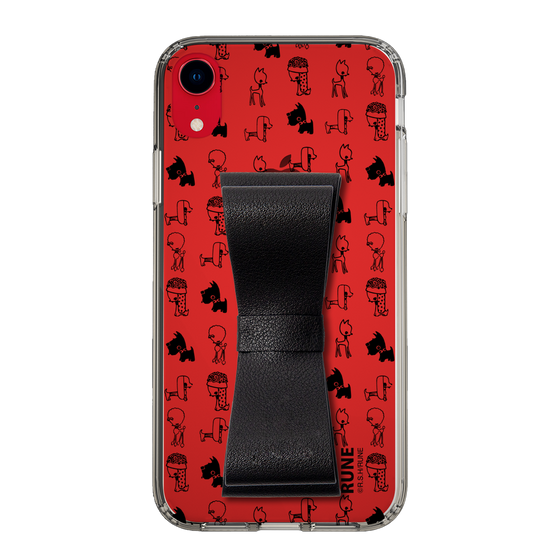 Slim Protection Case - STAND & RING RIBBON Black［ Rune Naito - RUNE Animal Dog ］