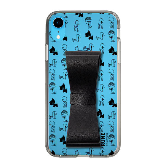Slim Protection Case - STAND & RING RIBBON Black［ Rune Naito - RUNE Animal Dog ］