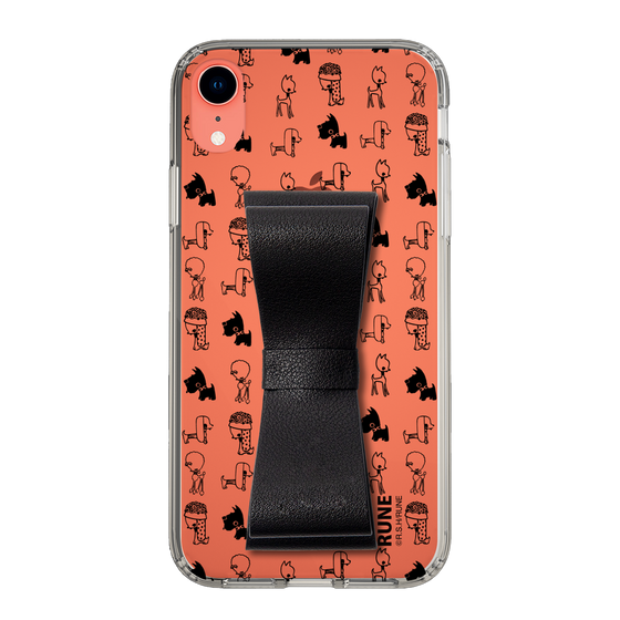 Slim Protection Case - STAND & RING RIBBON Black［ Rune Naito - RUNE Animal Dog ］