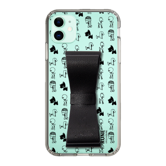 Slim Protection Case - STAND & RING RIBBON Black［ Rune Naito - RUNE Animal Dog ］