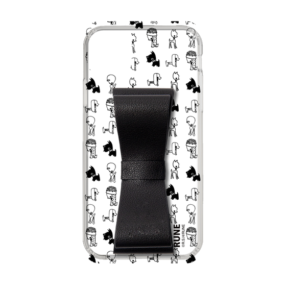 Slim Protection Case - STAND & RING RIBBON Black［ Rune Naito - RUNE Animal Dog ］