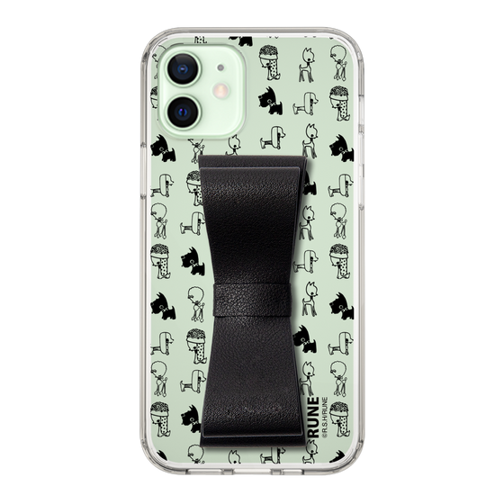 Slim Protection Case - STAND & RING RIBBON Black［ Rune Naito - RUNE Animal Dog ］