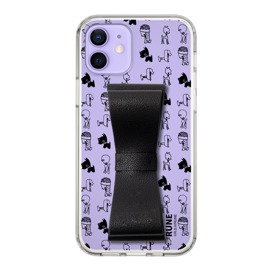 Slim Protection Case - STAND & RING RIBBON Black［ Rune Naito - RUNE Animal Dog ］