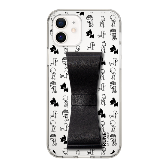 Slim Protection Case - STAND & RING RIBBON Black［ Rune Naito - RUNE Animal Dog ］
