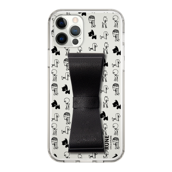 Slim Protection Case - STAND & RING RIBBON Black［ Rune Naito - RUNE Animal Dog ］
