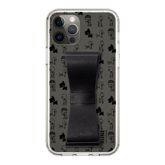 Slim Protection Case - STAND & RING RIBBON Black［ Rune Naito - RUNE Animal Dog ］