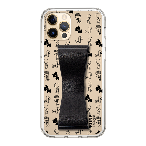 Slim Protection Case - STAND & RING RIBBON Black［ Rune Naito - RUNE Animal Dog ］