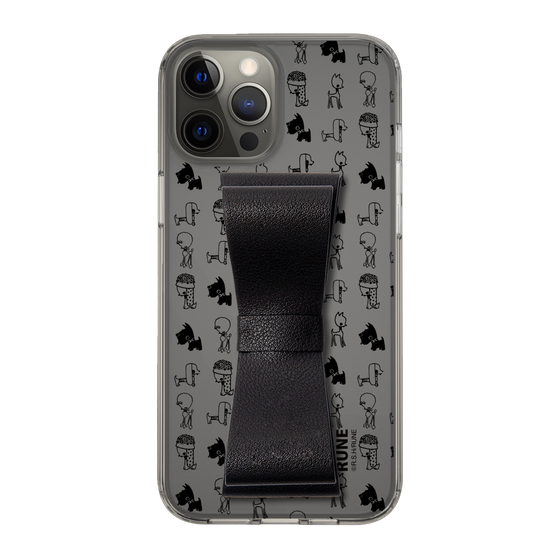 Slim Protection Case - STAND & RING RIBBON Black［ Rune Naito - RUNE Animal Dog ］