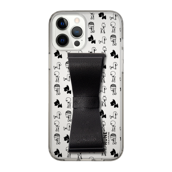 Slim Protection Case - STAND & RING RIBBON Black［ Rune Naito - RUNE Animal Dog ］