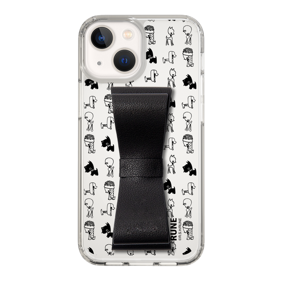 Slim Protection Case - STAND & RING RIBBON Black［ Rune Naito - RUNE Animal Dog ］