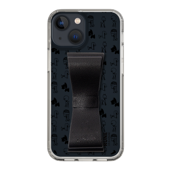 Slim Protection Case - STAND & RING RIBBON Black［ Rune Naito - RUNE Animal Dog ］