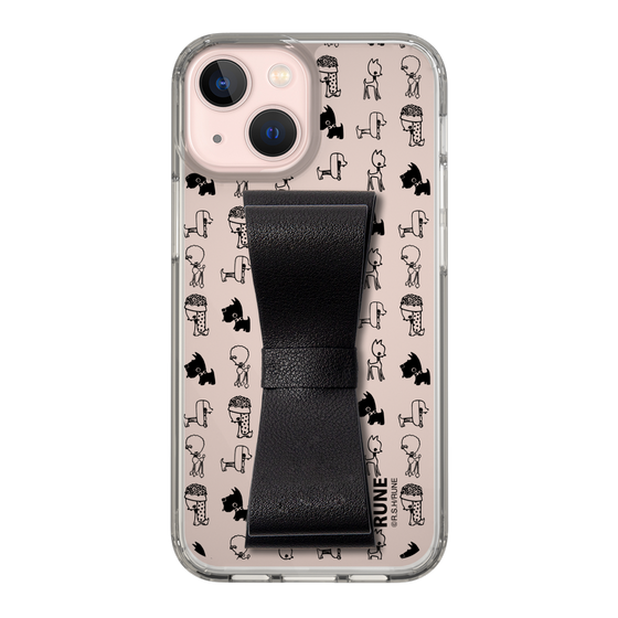 Slim Protection Case - STAND & RING RIBBON Black［ Rune Naito - RUNE Animal Dog ］