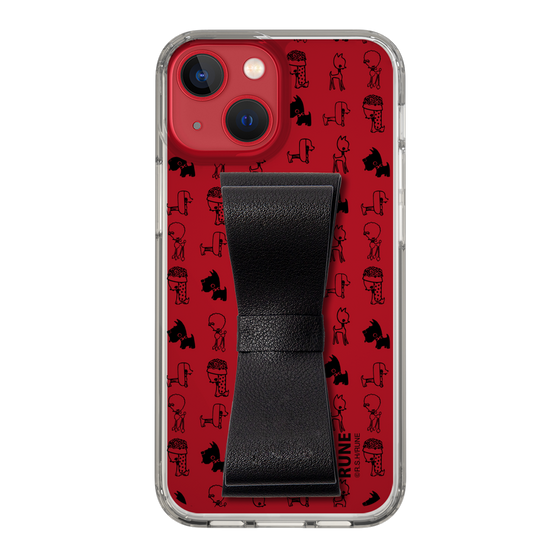 Slim Protection Case - STAND & RING RIBBON Black［ Rune Naito - RUNE Animal Dog ］