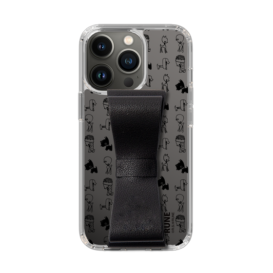 Slim Protection Case - STAND & RING RIBBON Black［ Rune Naito - RUNE Animal Dog ］