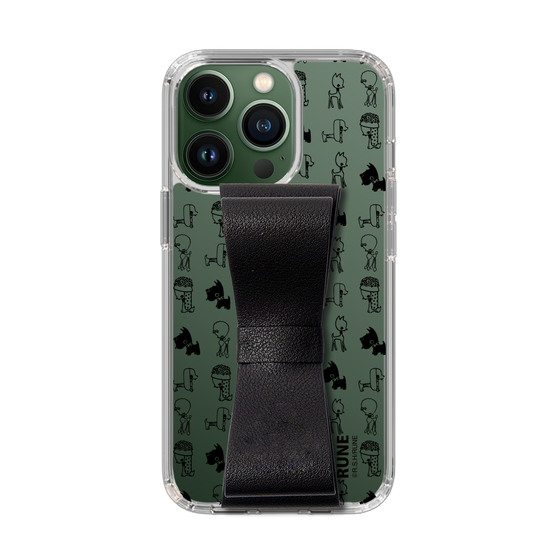 Slim Protection Case - STAND & RING RIBBON Black［ Rune Naito - RUNE Animal Dog ］