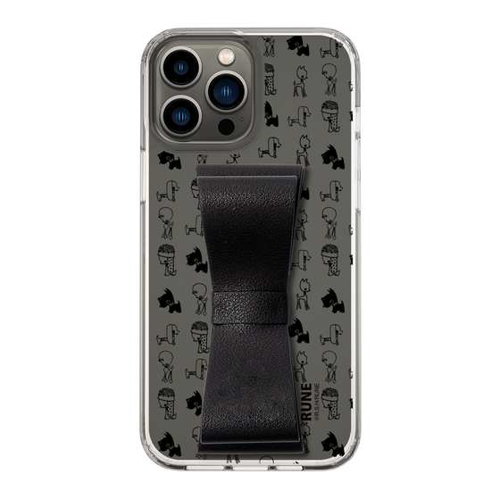 Slim Protection Case - STAND & RING RIBBON Black［ Rune Naito - RUNE Animal Dog ］