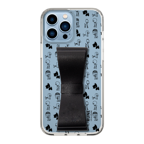 Slim Protection Case - STAND & RING RIBBON Black［ Rune Naito - RUNE Animal Dog ］