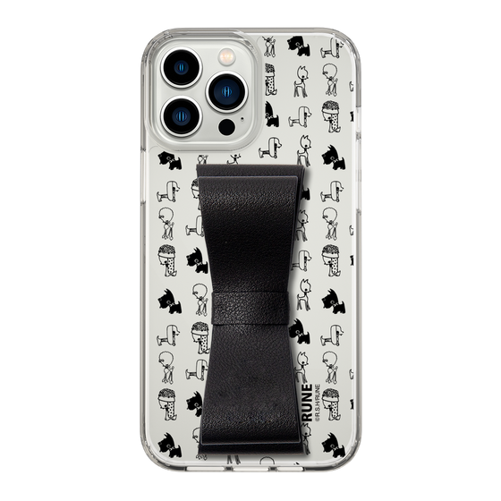 Slim Protection Case - STAND & RING RIBBON Black［ Rune Naito - RUNE Animal Dog ］