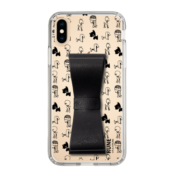 Slim Protection Case - STAND & RING RIBBON Black［ Rune Naito - RUNE Animal Dog ］