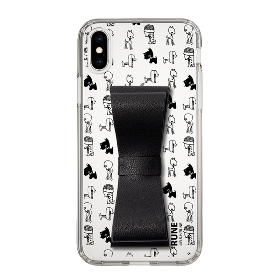 Slim Protection Case - STAND & RING RIBBON Black［ Rune Naito - RUNE Animal Dog ］