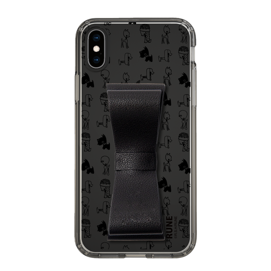 Slim Protection Case - STAND & RING RIBBON Black［ Rune Naito - RUNE Animal Dog ］