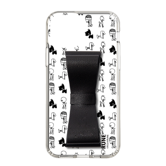 Slim Protection Case - STAND & RING RIBBON Black［ Rune Naito - RUNE Animal Dog ］