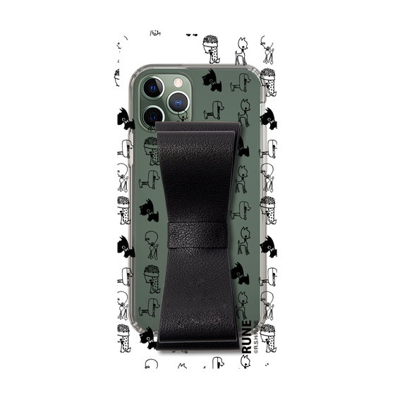 Slim Protection Case - STAND & RING RIBBON Black［ Rune Naito - RUNE Animal Dog ］