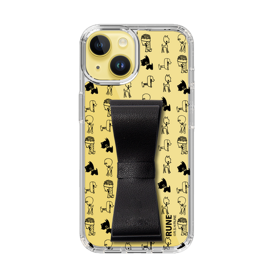Slim Protection Case - STAND & RING RIBBON Black［ Rune Naito - RUNE Animal Dog ］
