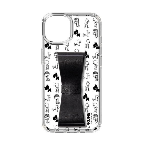 Slim Protection Case - STAND & RING RIBBON Black［ Rune Naito - RUNE Animal Dog ］
