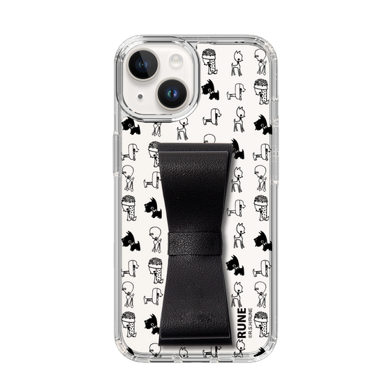 Slim Protection Case - STAND & RING RIBBON Black［ Rune Naito - RUNE Animal Dog ］