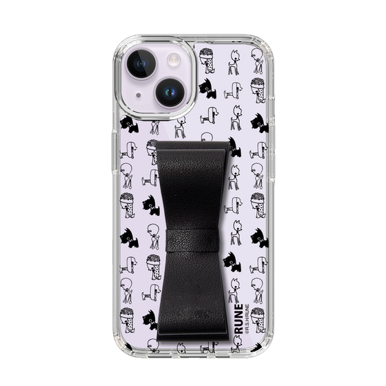 Slim Protection Case - STAND & RING RIBBON Black［ Rune Naito - RUNE Animal Dog ］