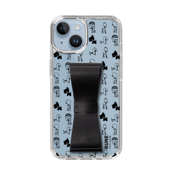 Slim Protection Case - STAND & RING RIBBON Black［ Rune Naito - RUNE Animal Dog ］