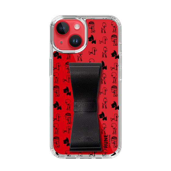 Slim Protection Case - STAND & RING RIBBON Black［ Rune Naito - RUNE Animal Dog ］