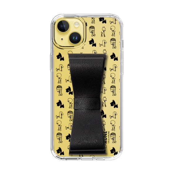 Slim Protection Case - STAND & RING RIBBON Black［ Rune Naito - RUNE Animal Dog ］