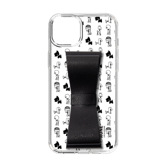 Slim Protection Case - STAND & RING RIBBON Black［ Rune Naito - RUNE Animal Dog ］