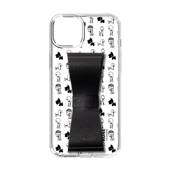 Slim Protection Case - STAND & RING RIBBON Black［ Rune Naito - RUNE Animal Dog ］