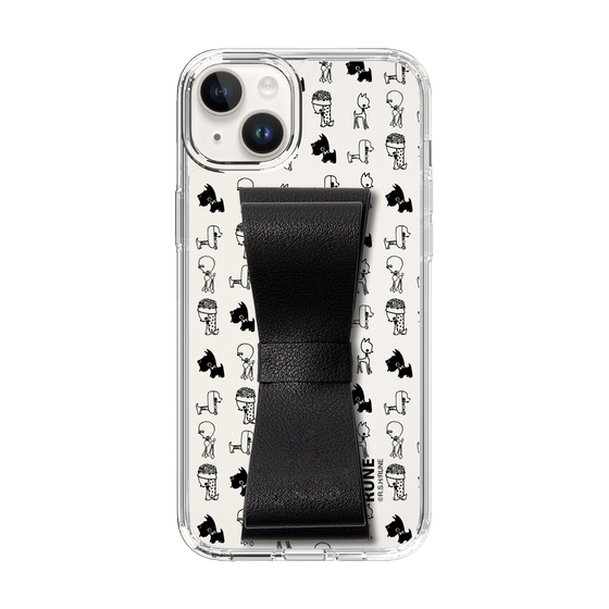 Slim Protection Case - STAND & RING RIBBON Black［ Rune Naito - RUNE Animal Dog ］