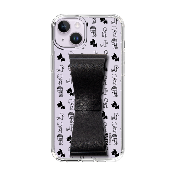 Slim Protection Case - STAND & RING RIBBON Black［ Rune Naito - RUNE Animal Dog ］