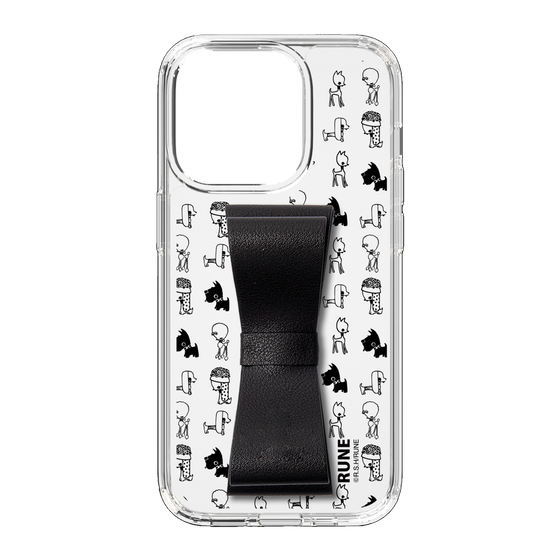 Slim Protection Case - STAND & RING RIBBON Black［ Rune Naito - RUNE Animal Dog ］