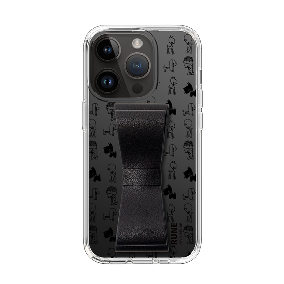 Slim Protection Case - STAND & RING RIBBON Black［ Rune Naito - RUNE Animal Dog ］