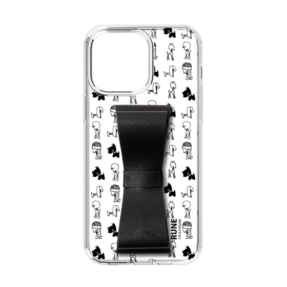 Slim Protection Case - STAND & RING RIBBON Black［ Rune Naito - RUNE Animal Dog ］