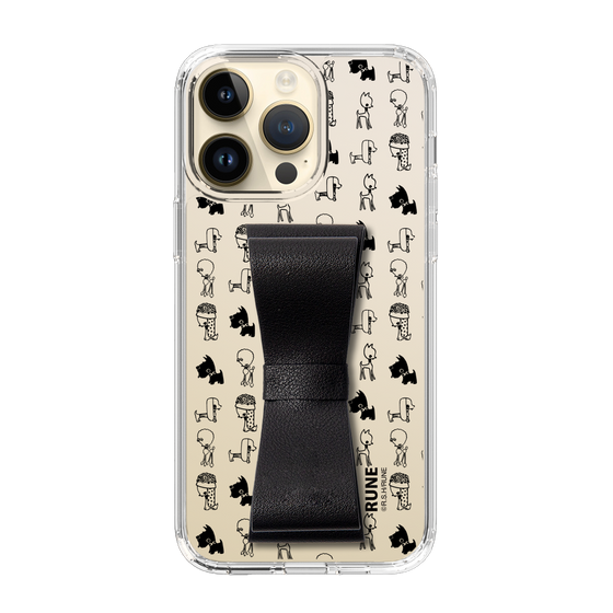 Slim Protection Case - STAND & RING RIBBON Black［ Rune Naito - RUNE Animal Dog ］