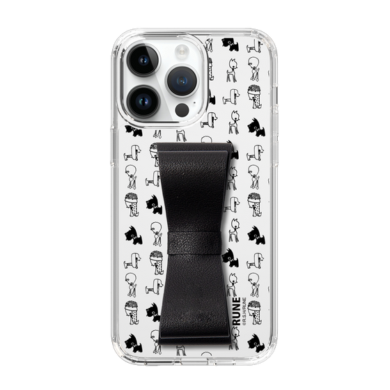 Slim Protection Case - STAND & RING RIBBON Black［ Rune Naito - RUNE Animal Dog ］