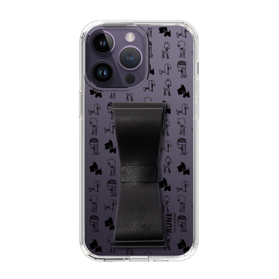 Slim Protection Case - STAND & RING RIBBON Black［ Rune Naito - RUNE Animal Dog ］